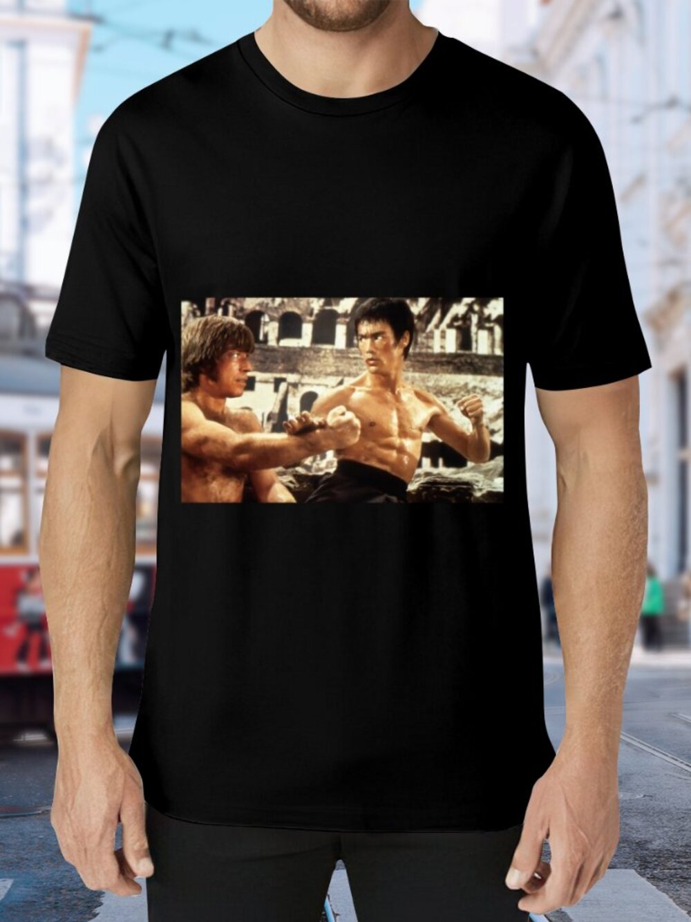 Classic Black Short Sleeve Graphic Tee - Men's